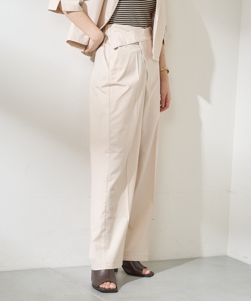 Chico（チコ）の「【SET UP対応】アシメフロントスラックスワイドパンツ（その他パンツ・レディース・アイボリー/グレー/ブラウン系その他/その他/ブラウン・FREE）」の10枚目の写真