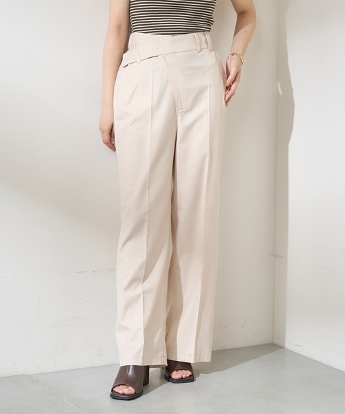 Chico（チコ）の「【SET UP対応】アシメフロントスラックスワイドパンツ（その他パンツ・レディース・アイボリー/グレー/ブラウン系その他/その他/ブラウン・FREE）」の12枚目の写真