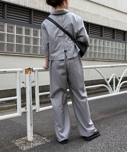 Chico（チコ）の「【SET UP対応】アシメフロントスラックスワイドパンツ（その他パンツ・レディース・アイボリー/グレー/ブラウン系その他/その他/ブラウン・FREE）」の21枚目の写真