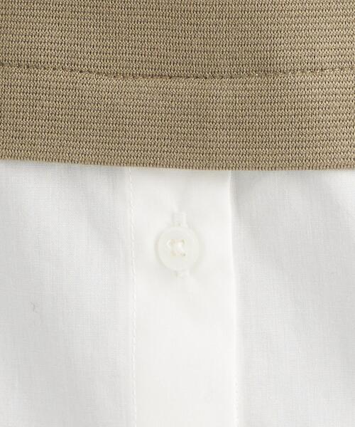 green label relaxing（グリーンレーベルリラクシング）の「フハクコンビ シャツ レイヤード プルオーバー カットソー（Tシャツ/カットソー・レディース・ブラック/ブラウン/パープル・FREE）」の10枚目の写真