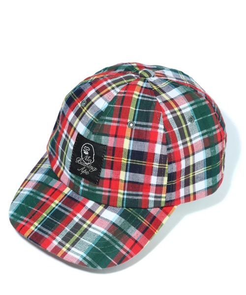 Mr. BATHING APE（ミスターベイシングエイプ）の「MADRAS CHECK CAP M（キャップ・メンズ・ネイビー/レッド・FREE）」の2枚目の写真