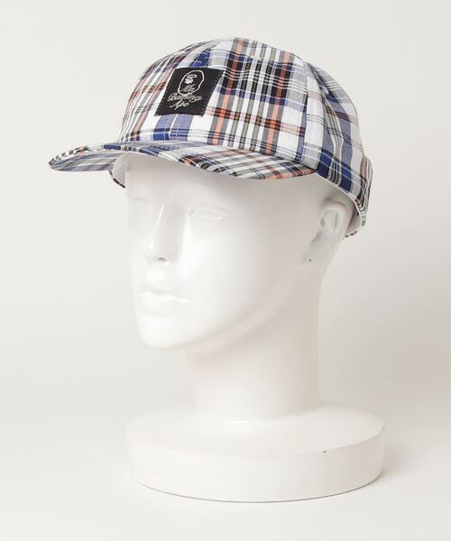 Mr. BATHING APE（ミスターベイシングエイプ）の「MADRAS CHECK CAP M（キャップ・メンズ・ネイビー/レッド・FREE）」の5枚目の写真