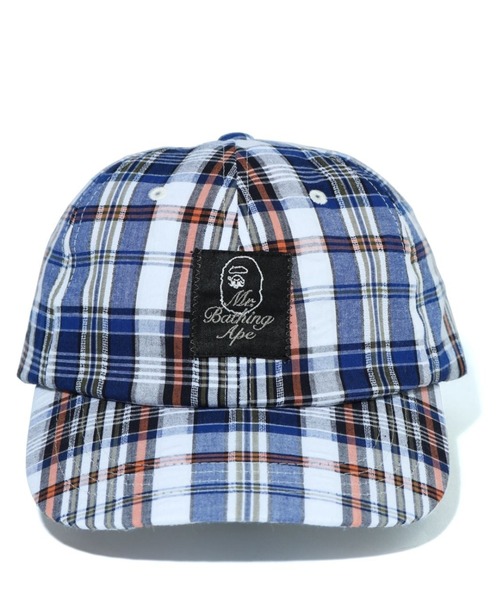 Mr. BATHING APE（ミスターベイシングエイプ）の「MADRAS CHECK CAP M（キャップ・メンズ・ネイビー/レッド・FREE）」の3枚目の写真