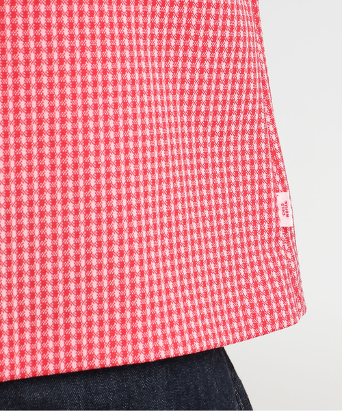 CHILD WOMAN(チャイルドウーマン)の「ギンガムJAQ BIG衿プルオーバー(Tシャツ/カットソー・レディース・レッド/ブラウン・FREE)」の8枚目の写真