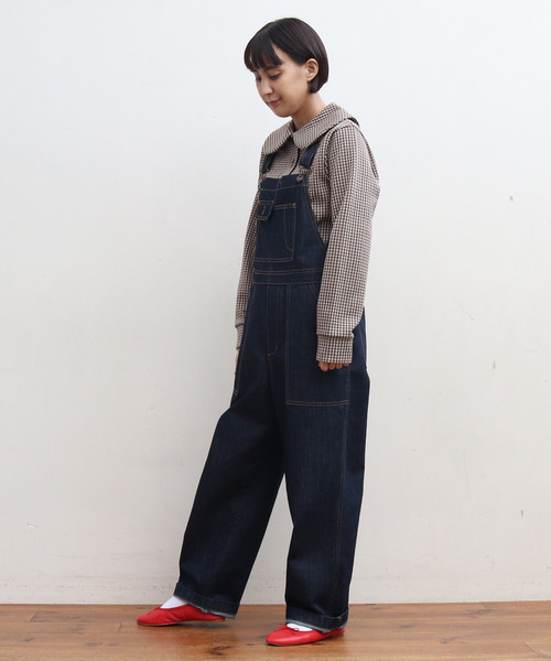 CHILD WOMAN(チャイルドウーマン)の「ギンガムJAQ BIG衿プルオーバー(Tシャツ/カットソー・レディース・レッド/ブラウン・FREE)」の19枚目の写真