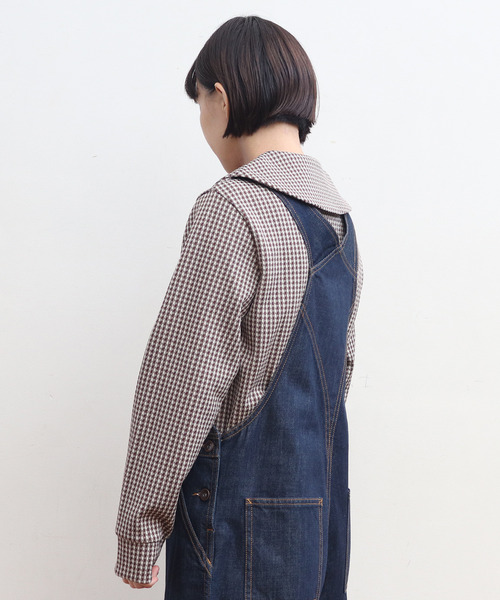 CHILD WOMAN(チャイルドウーマン)の「ギンガムJAQ BIG衿プルオーバー(Tシャツ/カットソー・レディース・レッド/ブラウン・FREE)」の16枚目の写真