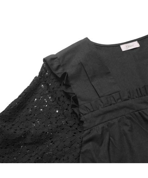 flower（フラワー）の「フラワースリーブブラウス（シャツ/ブラウス・レディース・アイボリー/ブラック・FREE）」の9枚目の写真