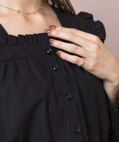 flower（フラワー）の「フラワースリーブブラウス（シャツ/ブラウス・レディース・アイボリー/ブラック・FREE）」の20枚目の写真