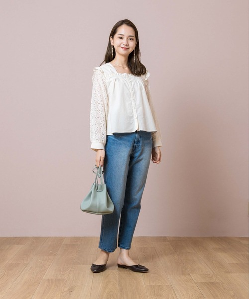 flower（フラワー）の「フラワースリーブブラウス（シャツ/ブラウス・レディース・アイボリー/ブラック・FREE）」の22枚目の写真