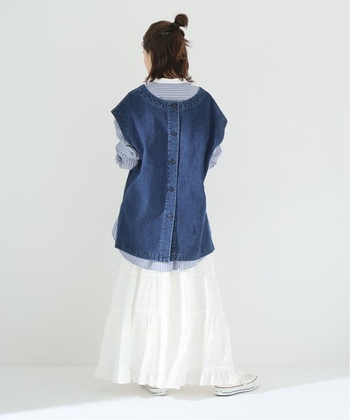 Simplicite（サンプリシテ）の「2WAYデニムベスト◆（その他アウター・レディース・ブラック/ブルー系その他・FREE）」の3枚目の写真