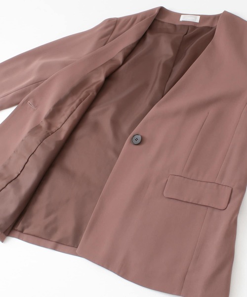 URBAN RESEARCH（アーバンリサーチ）の「LA MAISON　ノーカラージャケット（テーラードジャケット・レディース・ブラック/ブラウン・-）」の21枚目の写真