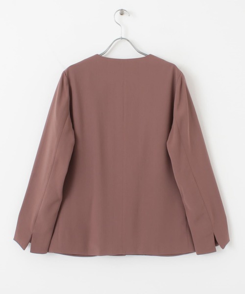 URBAN RESEARCH（アーバンリサーチ）の「LA MAISON　ノーカラージャケット（テーラードジャケット・レディース・ブラック/ブラウン・-）」の6枚目の写真