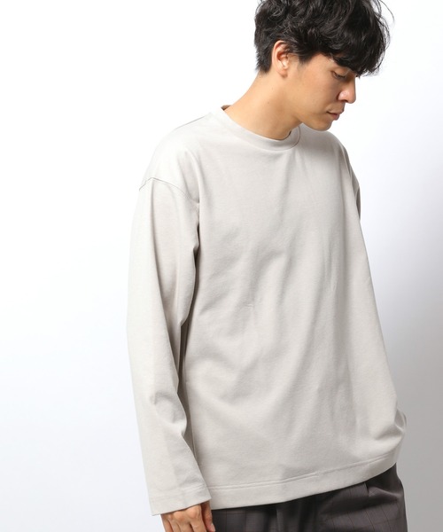 LAKOLE（ラコレ）の「サイドポケットポンチロングTシャツ / 219561（Tシャツ/カットソー・メンズ・ライトグレー/ベージュ/ブラウン/グリーン/ブラック・MEDIUM/LARGE/X-LARGE）」の3枚目の写真