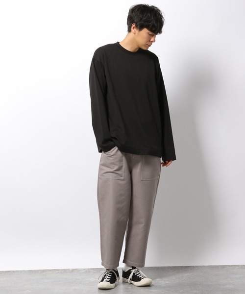 LAKOLE（ラコレ）の「サイドポケットポンチロングTシャツ / 219561（Tシャツ/カットソー・メンズ・ライトグレー/ベージュ/ブラウン/グリーン/ブラック・MEDIUM/LARGE/X-LARGE）」の6枚目の写真