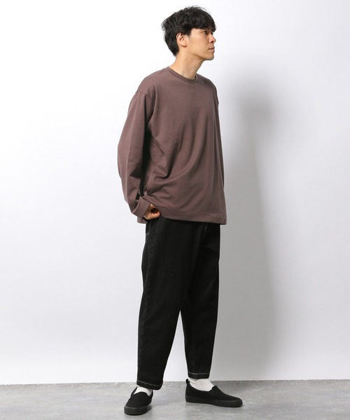 LAKOLE（ラコレ）の「サイドポケットポンチロングTシャツ / 219561（Tシャツ/カットソー・メンズ・ライトグレー/ベージュ/ブラウン/グリーン/ブラック・MEDIUM/LARGE/X-LARGE）」の7枚目の写真