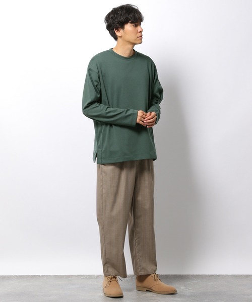 LAKOLE（ラコレ）の「サイドポケットポンチロングTシャツ / 219561（Tシャツ/カットソー・メンズ・ライトグレー/ベージュ/ブラウン/グリーン/ブラック・MEDIUM/LARGE/X-LARGE）」の9枚目の写真