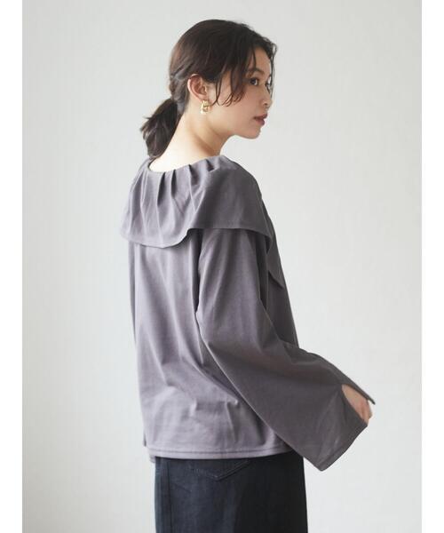Sugar spoon(シュガースプーン)の「・RAY CASSIN ビッグカラープルオーバー*(Tシャツ/カットソー・レディース・チャコールグレー/ブラック/ベージュ/オフホワイト・FREE)」の18枚目の写真