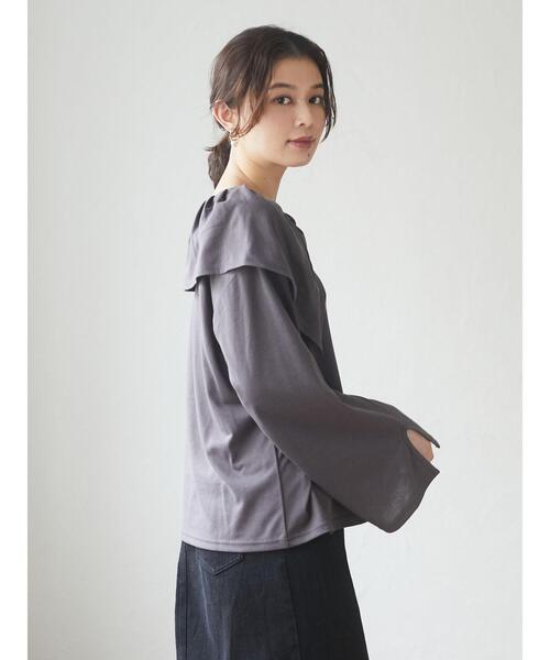 Sugar spoon(シュガースプーン)の「・RAY CASSIN ビッグカラープルオーバー*(Tシャツ/カットソー・レディース・チャコールグレー/ブラック/ベージュ/オフホワイト・FREE)」の20枚目の写真