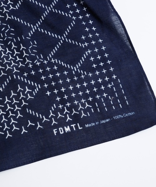 FDMTL(ファンダメンタル)の「FDMTL/ファンダメンタル/IndigoBandana SASHIKO(バンダナ/スカーフ・メンズ・インディゴブルー・FREE)」の2枚目の写真