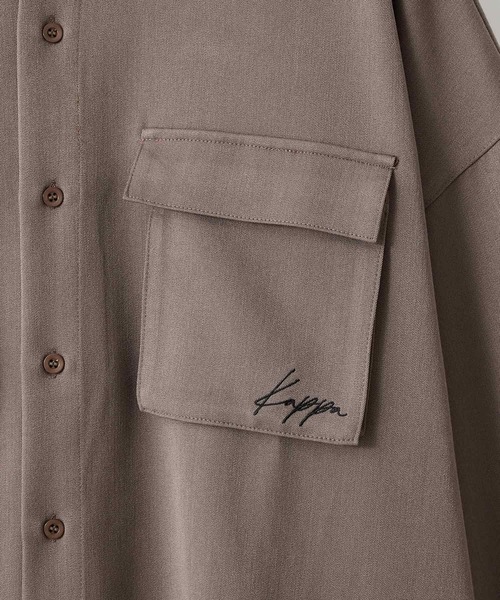 Kappa（カッパ）の「Kappa / カッパ 別注 【 セットアップ 】TRストレッチオーバーサイズ ヨーク付きコードCPOシャツ＆2タックワイドバルーンパンツ（セットアップ・メンズ・ベージュ系その他/ダークグレー/ダークネイビー/ライラック/ブラック/ライトグレー/ダークブラウン・M/L）」の15枚目の写真