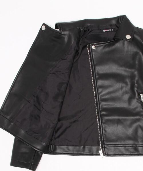 by LOVEiT（バイラビット）の「ライダースジャケット（ライダースジャケット・キッズ・ブラック・160cm/140cm/150cm/130cm）」の3枚目の写真