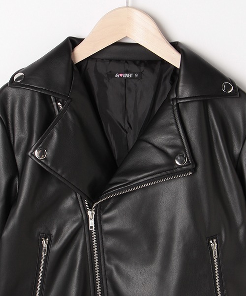 by LOVEiT（バイラビット）の「ライダースジャケット（ライダースジャケット・キッズ・ブラック・160cm/140cm/150cm/130cm）」の5枚目の写真