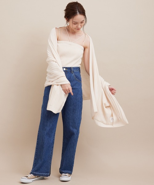 SALON adam et rope'（サロン アダム エ ロペ）の「【極上の肌ざわり】ブラパット付きキャミソール -CreamyCotton /クリーミーコットン-（キャミソール・レディース・チャコールグレー/ベージュ/オフホワイト・FREE）」の14枚目の写真