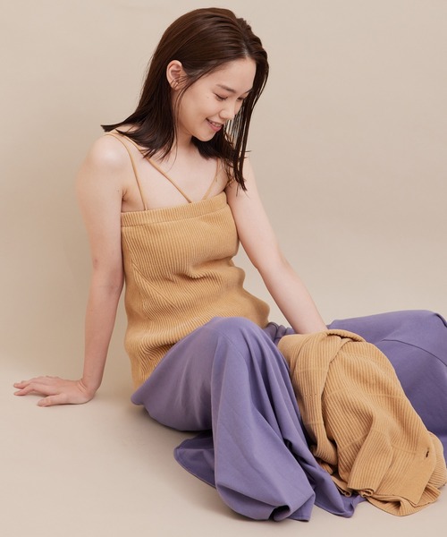 SALON adam et rope'（サロン アダム エ ロペ）の「【極上の肌ざわり】ブラパット付きキャミソール -CreamyCotton /クリーミーコットン-（キャミソール・レディース・チャコールグレー/ベージュ/オフホワイト・FREE）」の15枚目の写真