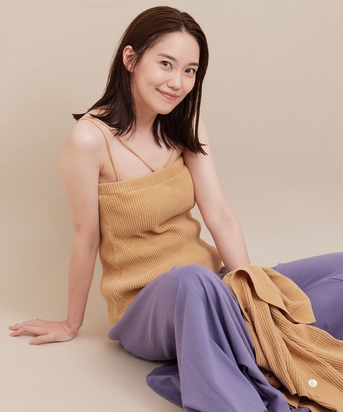 SALON adam et rope'（サロン アダム エ ロペ）の「【極上の肌ざわり】ブラパット付きキャミソール -CreamyCotton /クリーミーコットン-（キャミソール・レディース・チャコールグレー/ベージュ/オフホワイト・FREE）」の11枚目の写真