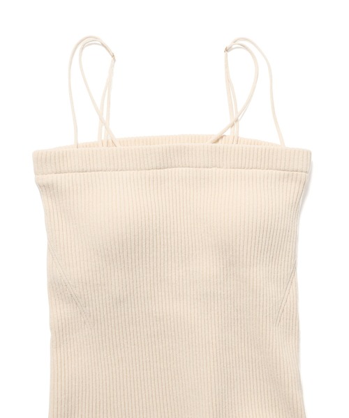 SALON adam et rope'（サロン アダム エ ロペ）の「【極上の肌ざわり】ブラパット付きキャミソール -CreamyCotton /クリーミーコットン-（キャミソール・レディース・チャコールグレー/ベージュ/オフホワイト・FREE）」の22枚目の写真