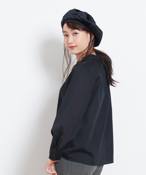 DRESKIP（ドレスキップ）の「◆PRODUCT キルティングベレー（ハンチング/ベレー帽・レディース・ブラック/ダークグレー/サンドベージュ・00）」の7枚目の写真