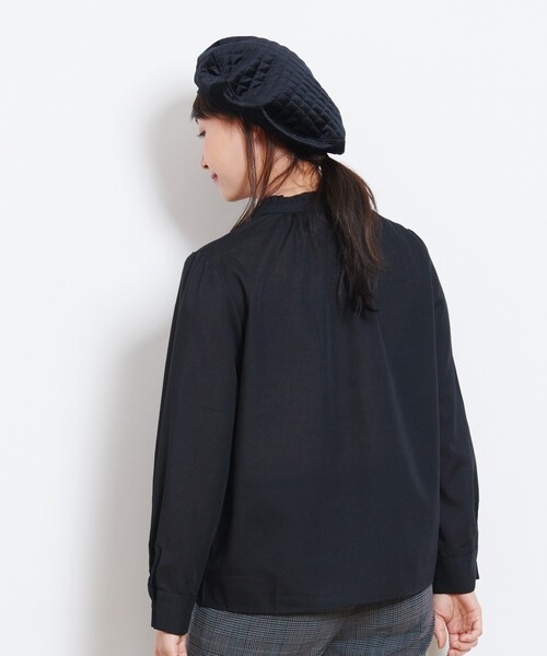 DRESKIP（ドレスキップ）の「◆PRODUCT キルティングベレー（ハンチング/ベレー帽・レディース・ブラック/ダークグレー/サンドベージュ・00）」の6枚目の写真