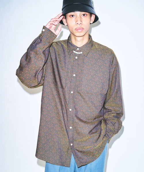 URBAN RESEARCH（アーバンリサーチ）の「GOODBETTERBEST　ペーズリーシャツ（シャツ/ブラウス・メンズ・カーキ/ネイビー・2/1）」の2枚目の写真