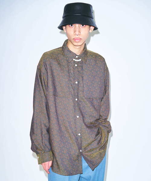 URBAN RESEARCH（アーバンリサーチ）の「GOODBETTERBEST　ペーズリーシャツ（シャツ/ブラウス・メンズ・カーキ/ネイビー・2/1）」の7枚目の写真