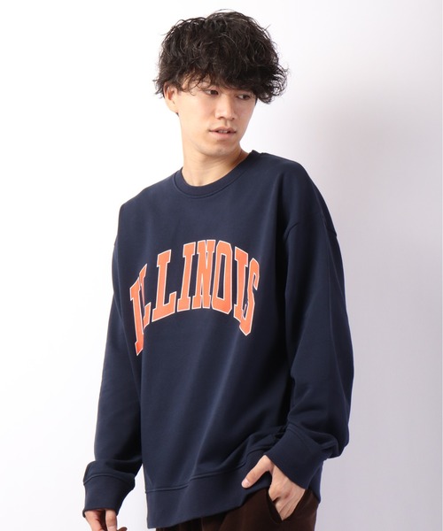 Revo.（レボ）の「280ｇT/C 裏毛 クルーネックカレッジスウェット（スウェット・メンズ・ブラック/ネイビー/グリーン/ダークパープル/アッシュ/ヘザーグレー・M/L）」の6枚目の写真