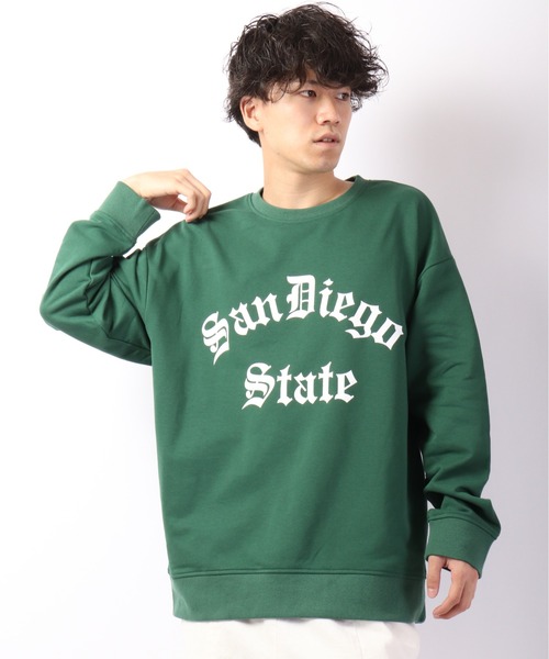 Revo.（レボ）の「280ｇT/C 裏毛 クルーネックカレッジスウェット（スウェット・メンズ・ブラック/ネイビー/グリーン/ダークパープル/アッシュ/ヘザーグレー・M/L）」の5枚目の写真