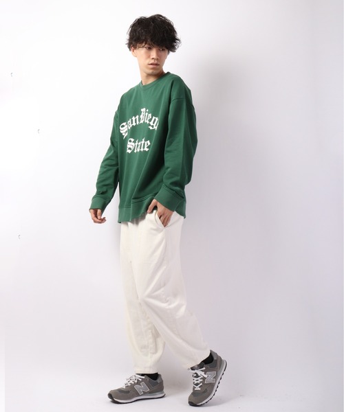 Revo.（レボ）の「280ｇT/C 裏毛 クルーネックカレッジスウェット（スウェット・メンズ・ブラック/ネイビー/グリーン/ダークパープル/アッシュ/ヘザーグレー・M/L）」の14枚目の写真