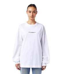DIESEL | レディース サステナブル Tシャツ エンブロイダリー リラックスフィット バックプリント(Tシャツ/カットソー)