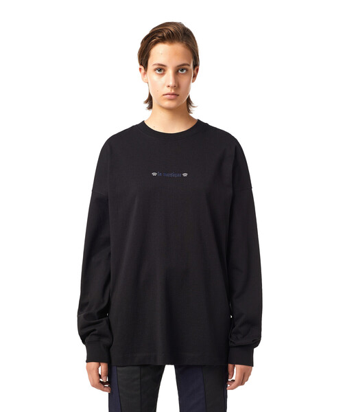 DIESEL（ディーゼル）の「レディース サステナブル Tシャツ エンブロイダリー リラックスフィット バックプリント（Tシャツ/カットソー・レディース・ホワイト/ブラック・MEDIUM/SMALL/LARGE/X-SMALL）」の15枚目の写真