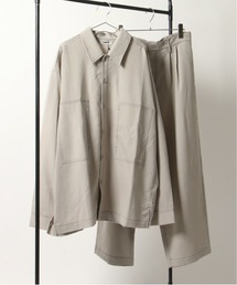 【メディア紹介商品】ステッチワークシャツ＆ステッチワークワイドパンツ　セットアップ