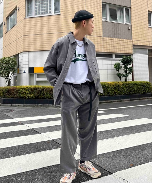 NO NEED(ノーニード)の「【メディア紹介商品】ステッチワークシャツ&ステッチワークワイドパンツ セットアップ(セットアップ・メンズ・チャコールグレー/ブラック/グレー・M/L)」の3枚目の写真