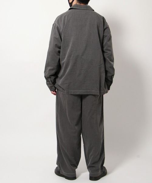 NO NEED(ノーニード)の「【メディア紹介商品】ステッチワークシャツ&ステッチワークワイドパンツ セットアップ(セットアップ・メンズ・チャコールグレー/ブラック/グレー・M/L)」の19枚目の写真