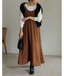 Re:EDIT | ポンチティアードダブルストラップキャミワンピース(ワンピース)