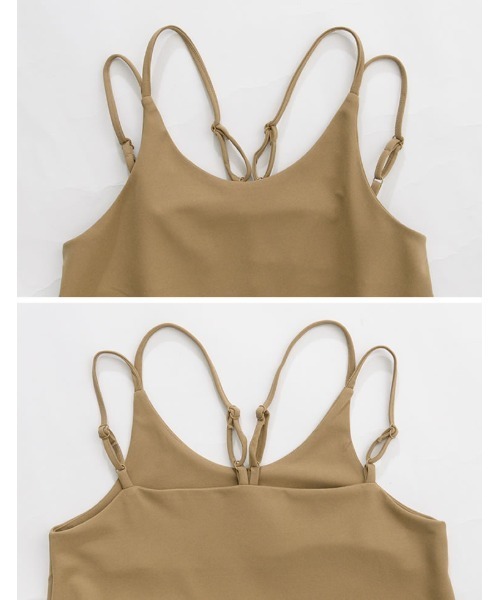 Re:EDIT（リエディ）の「ポンチティアードダブルストラップキャミワンピース（ワンピース・レディース・ブラック/ベージュ/モカ・SHORT/LARGE/MEDIUM）」の21枚目の写真