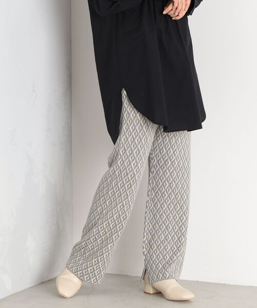 fredy emue(フレディエミュ)の「【WEB限定】ジャガードニットパンツ(その他パンツ・レディース・ブラック系その他4/ブルー系その他4・38)」の11枚目の写真