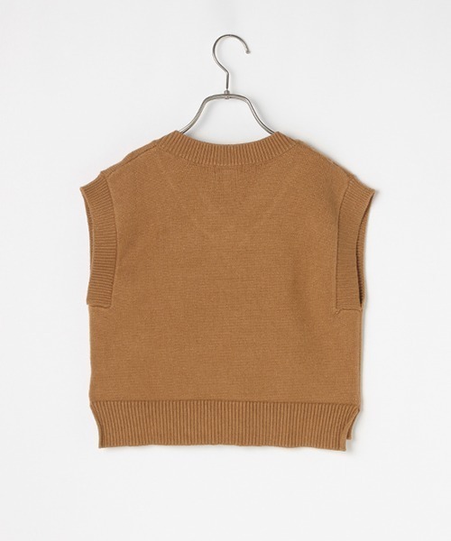 b・ROOM（ビールーム）の「ニットベスト（ニット/セーター・キッズ・アイボリー/キャメル/ネイビー・S/M/L）」の5枚目の写真