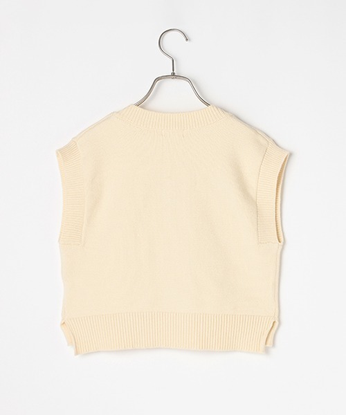 b・ROOM（ビールーム）の「ニットベスト（ニット/セーター・キッズ・アイボリー/キャメル/ネイビー・S/M/L）」の7枚目の写真