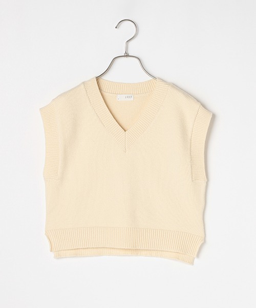 b・ROOM（ビールーム）の「ニットベスト（ニット/セーター・キッズ・アイボリー/キャメル/ネイビー・S/M/L）」の14枚目の写真