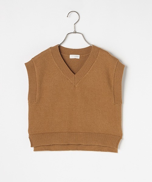 b・ROOM（ビールーム）の「ニットベスト（ニット/セーター・キッズ・アイボリー/キャメル/ネイビー・S/M/L）」の15枚目の写真