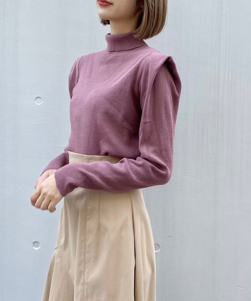 TITTY&CO.（ティティーアンドコー）の「【TITTY&CO.】カシミヤタッチタートル（ニット/セーター・レディース・ライトブルー/ブラック/オフホワイト/ピンク・FREE）」の20枚目の写真